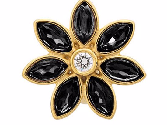 51502-2 Big Black Flower Gold