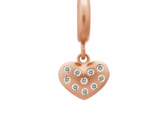 63650-1 White Million Heart Drop Rose Gold