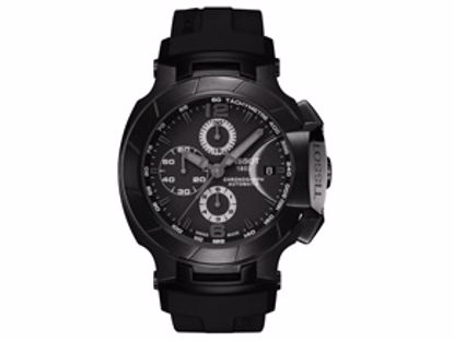 T0484273705700 T-Race Men's Black Automatic Chronograph Sport Watch