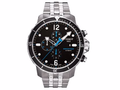 T0664271105700 Seastar Men's Black Automatic Chronograph C01 Sport watch