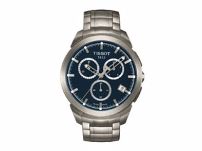 T0694174404100 Titanium Men's Quartz Chronograph Blue Sport Watch
