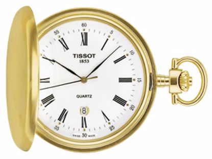 T83455313 Savonnette White Quartz Pocket Watch