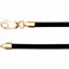 CH560:300818:P 14kt Yellow 3mm Black Rubber 18" Necklace