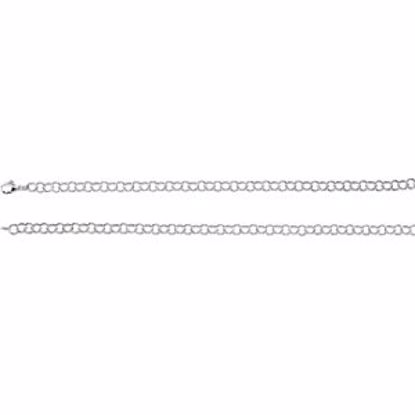 CH673:295187:P Sterling Silver 6.25mm Link Ring Chain 16" Chain
