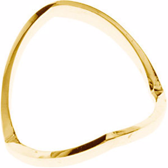 5170:6309:P 14kt Yellow V Shaped African Band