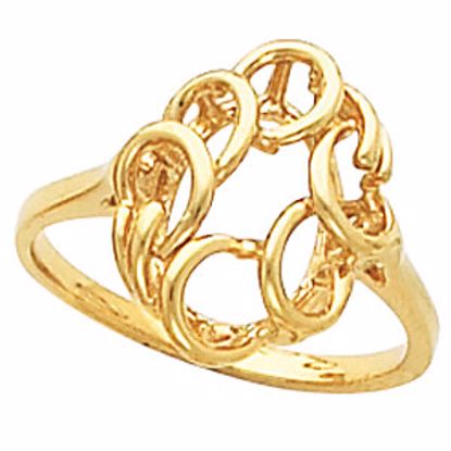 5164:6291:P 14kt Yellow Fashion Ring 