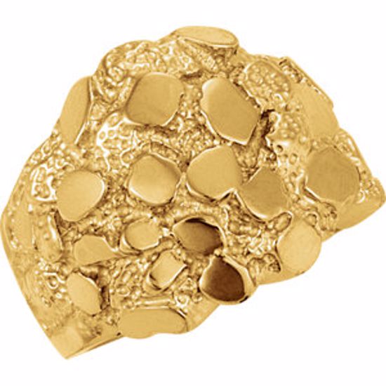 5155:6264:P 14kt Yellow Nugget Ring
