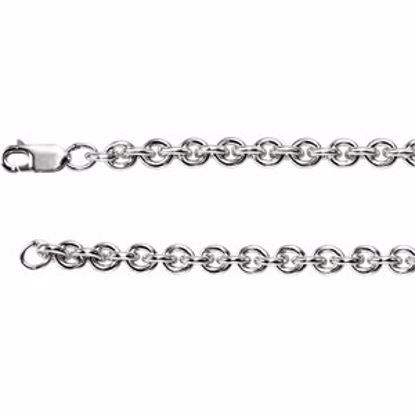 CH692:295682:P Sterling Silver 5mm Wire Cable 20" Chain
