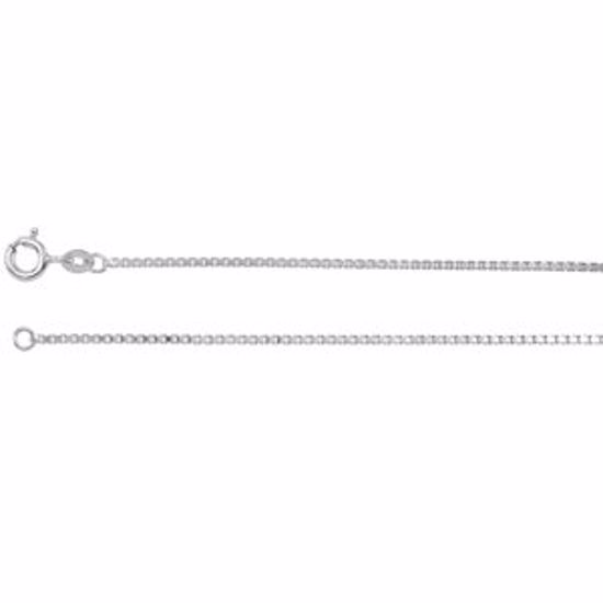 CH695:295642:P Sterling Silver 1.25mm Solid Diamond Cut Box 16" Chain
