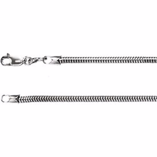 CH705:295638:P Sterling Silver 2.5mm Round Snake 16" Chain