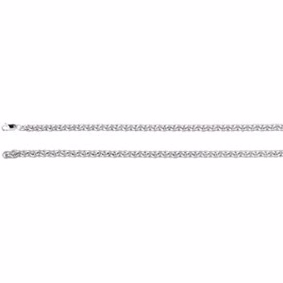 CH713:295672:P Sterling Silver 6.75mm Wire Cable 7.5" Chain
