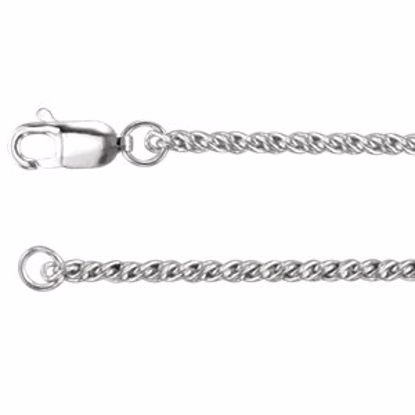 CH706:295646:P Sterling Silver 16" Reverse Rope Chain 