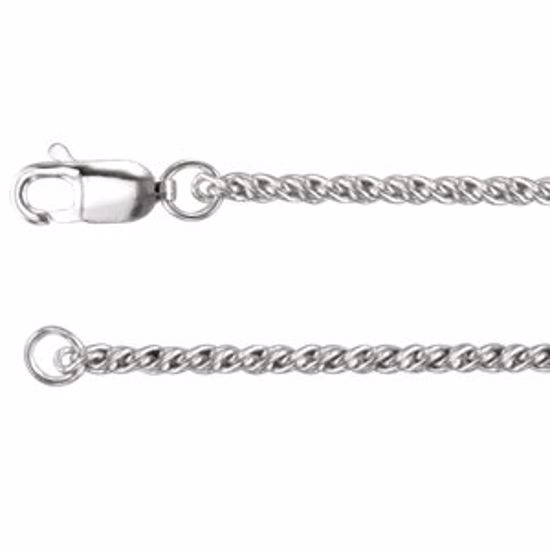 CH706:295647:P Sterling Silver 18" Reverse Rope Chain 