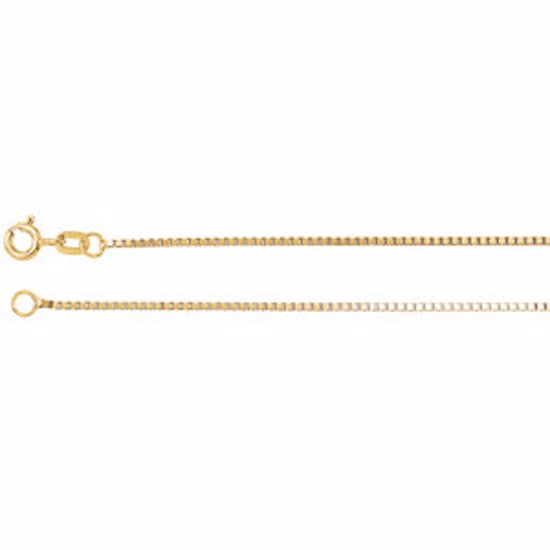 CH22:31995:P 14kt Yellow 1mm Solid Box 18" Chain