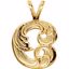 8611:34705:P 10kt Yellow "C" Medium Initial Pendant