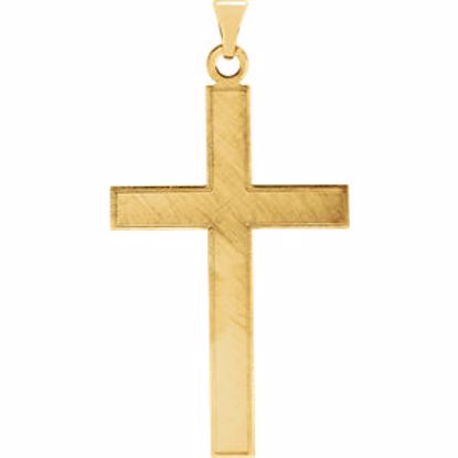 R4002:61658:P 14kt Yellow 39x25mm Cross Pendant