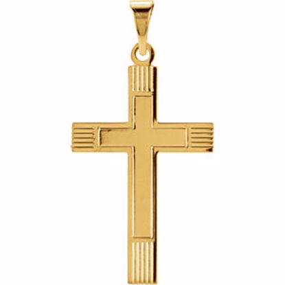 R4003:61659:P 14kt Yellow 22x14mm Cross Pendant