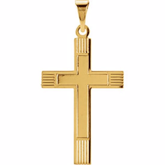 R4003:61659:P 14kt Yellow 22x14mm Cross Pendant