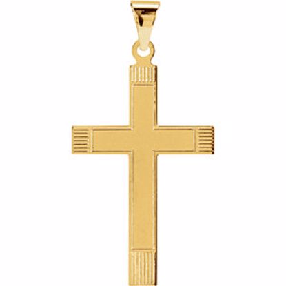 R4003:61660:P 14kt Yellow 28x18mm Cross Pendant