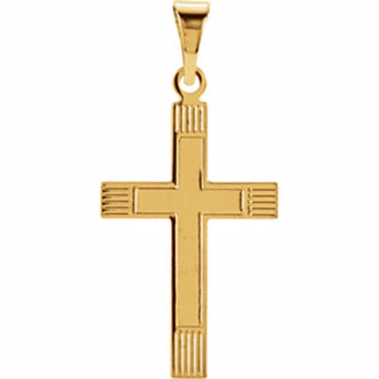 R4003:62698:P 14kt Yellow 18X12mm Cross Pendant