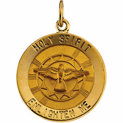 R5044:63249:P 14kt Yellow 18mm Holy Spirit Medal