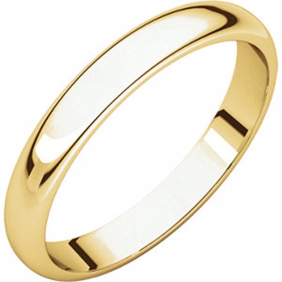 HR4:50806:P 10kt Yellow 3mm Half Round Band
