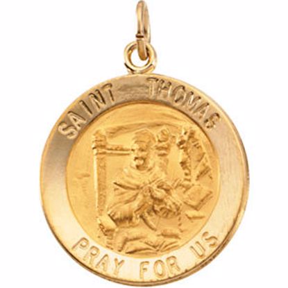 R16330:66799:P 14kt Yellow 18.25mm Round St. Thomas Medal