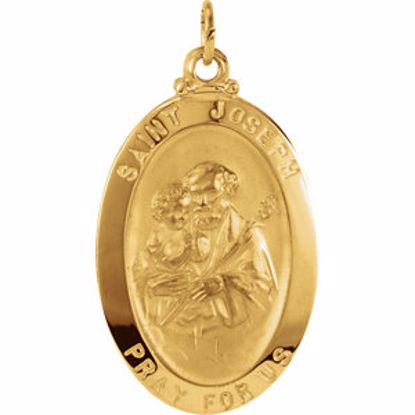 R5038:67331:P 14kt Yellow 25x18mm St. Joseph Oval Medal