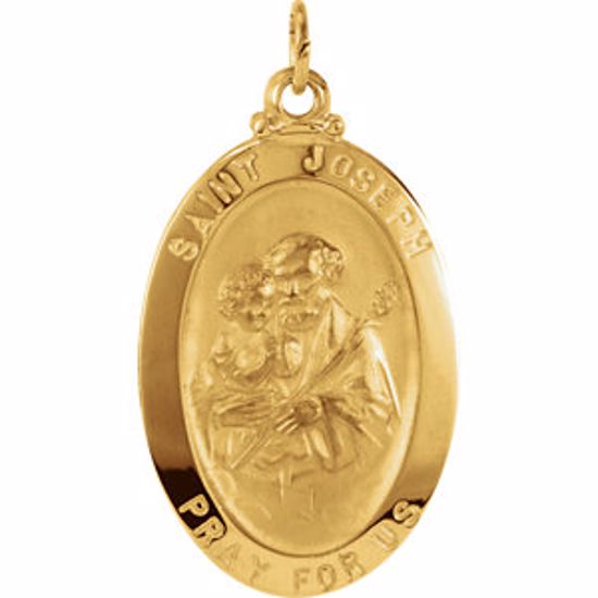 R5038:67331:P 14kt Yellow 25x18mm St. Joseph Oval Medal