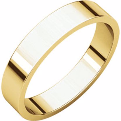 F6.5:143356:P 10kt Yellow 4mm Flat Band