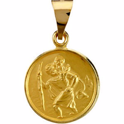 R16940:129576:P 18kt Yellow 13mm St. Christopher Medal