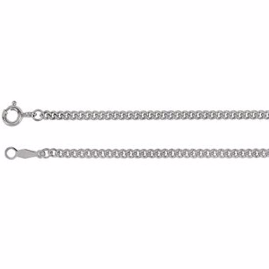 CH173:128758:P Sterling Silver 2.25mm Solid Curb Link 24" Chain
