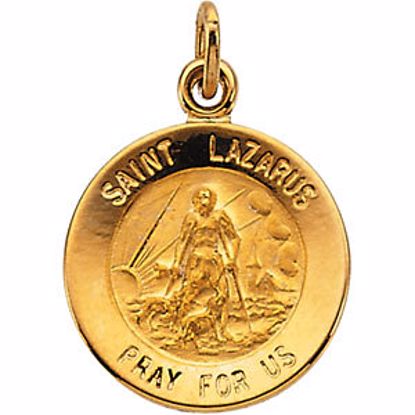 R16316:103958:P 14kt Yellow 12mm Round St. Lazarus Medal