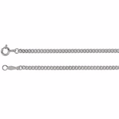 CH173:128757:P Sterling Silver 2.25mm Solid Curb Link 20" Chain
