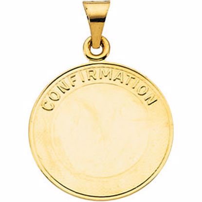 R16434:103648:P 14kt Yellow 19mm Confirmation Medal