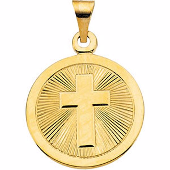 R16451:103749:P 14kt Yellow 19mm Confirmation Medal