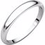 HRT4.5:146109:P 14kt White 3mm Half Round Tapered Band