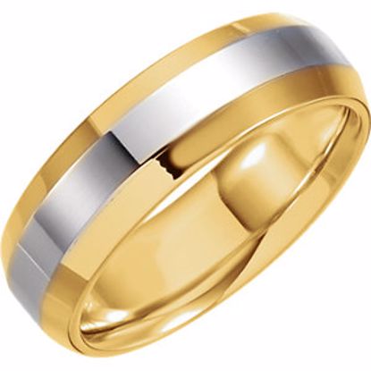 5688:104856:P 18kt Yellow & Platinum 6mm Comfort-Fit Band Size 12