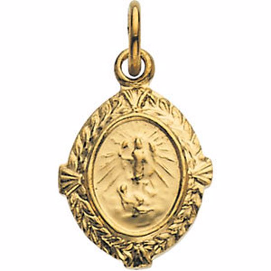 R16471:104338:P 14kt Yellow 12x9mm St. Raphael Medal