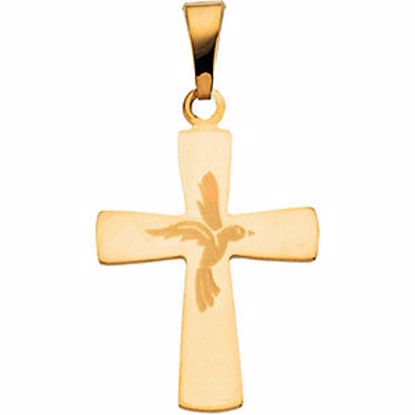 R16018:130009:P Cross with Dove Pendant