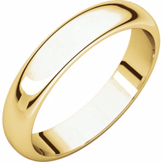 HR13:111254:P 10kt Yellow 4mm Half Round Band