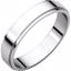FE15:114761:P 14kt White 4mm Flat Edge Band