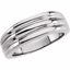 5768:118024:P 14kt White 6.5mm Ladies Fancy Band
