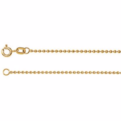 CH119:120448:P 14kt Yellow Solid Bead 20" Chain