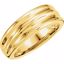 5768:122816:P 14kt Yellow 6.5mm Men's Fancy Band