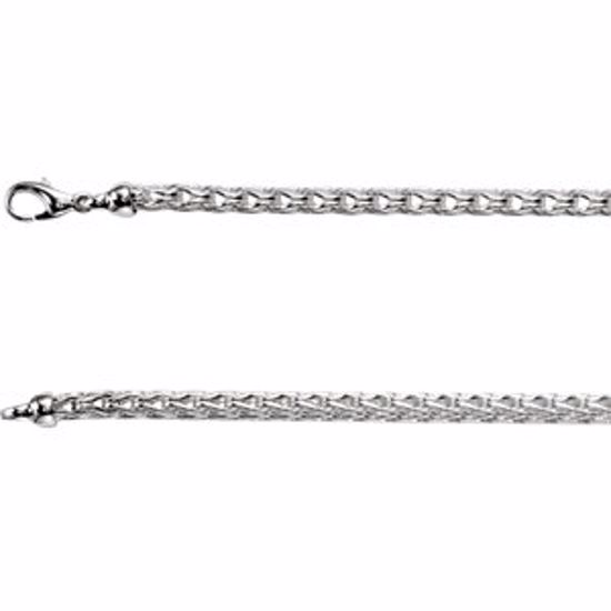 CH261:139495:P Sterling Silver 4.5mm Solid Wheat Chain 16" Chain