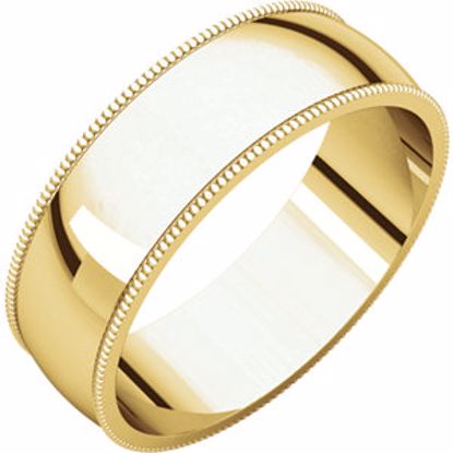 MGL8:142523:P 10kt Yellow 6mm Light Milgrain Band