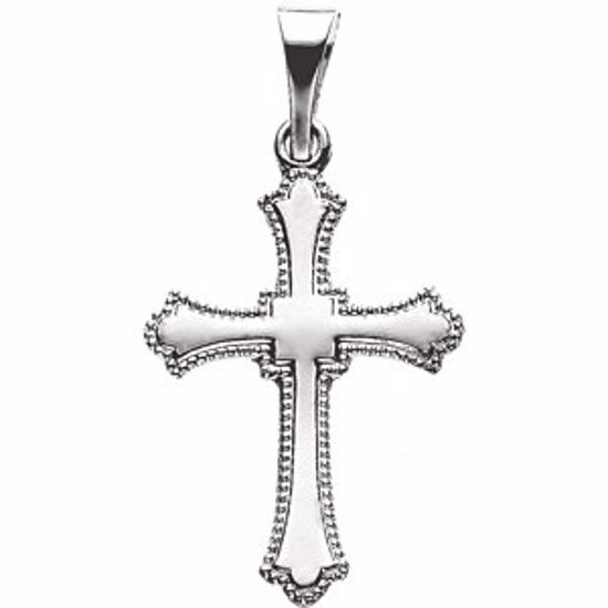 R16197:164278:P Platinum 15x11mm Cross Pendant