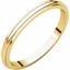 HRE4:165771:P 14kt Yellow 2mm Half Round Edge Band