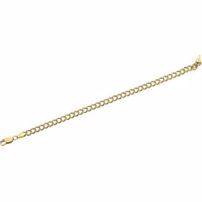 CH330:166079:P 14kt Yellow 4mm Solid Charm 7" Bracelet